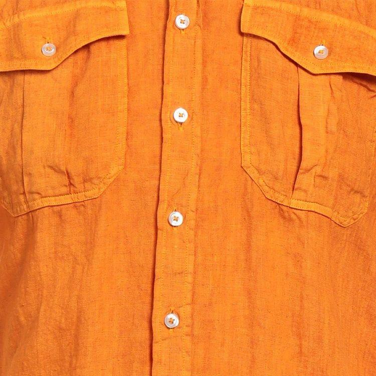 GRAN SASSO boja cigle muška lanena košulja 