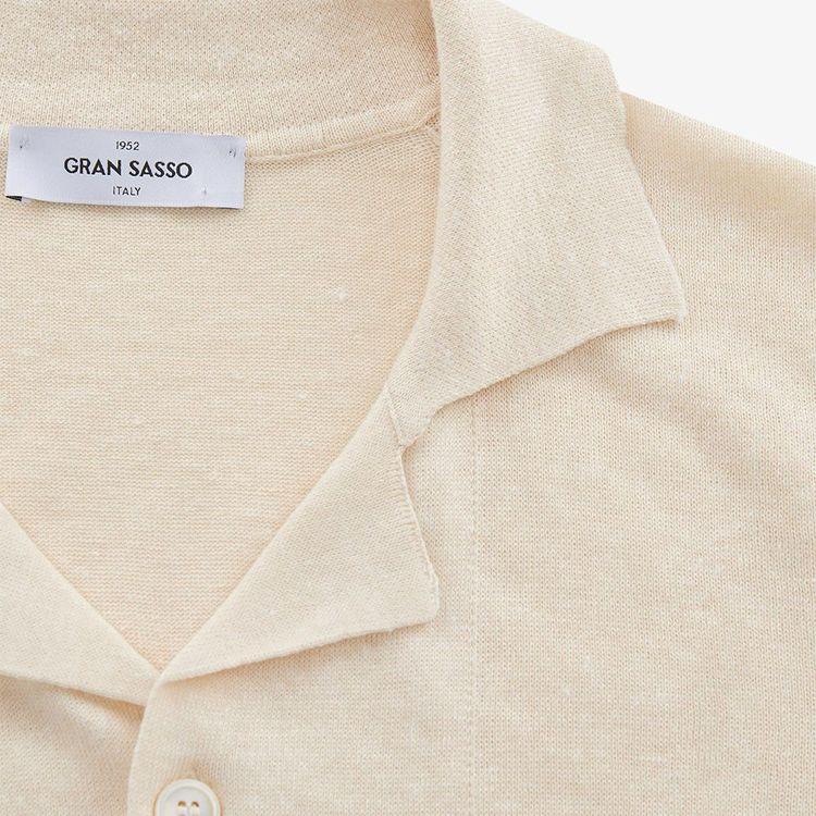 GRAN SASSO bež muška polo pletena majica