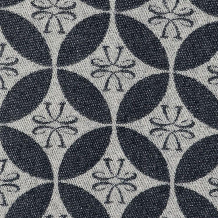 JACOB COHEN teget muški šal od vune sa džakard logoom