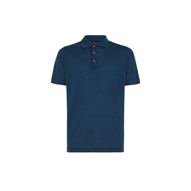 KITON plava muška polo majica