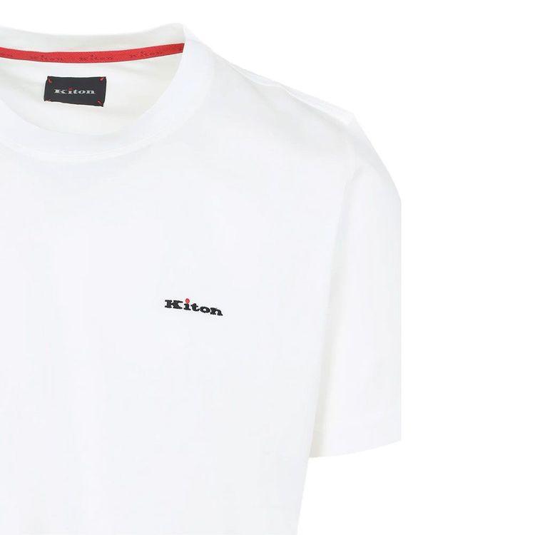 KITON bijela muška majica sa logom