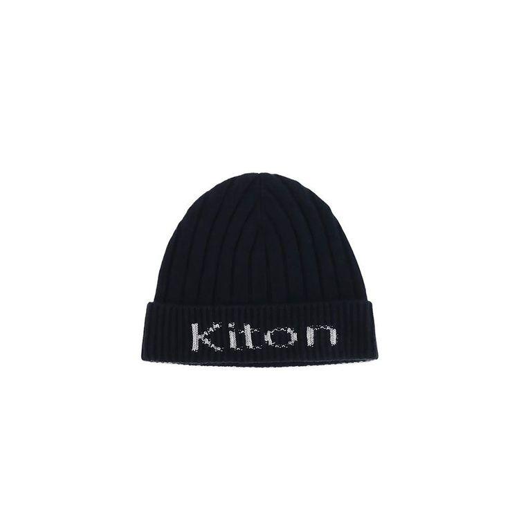KITON teget muška kapa od kašmira