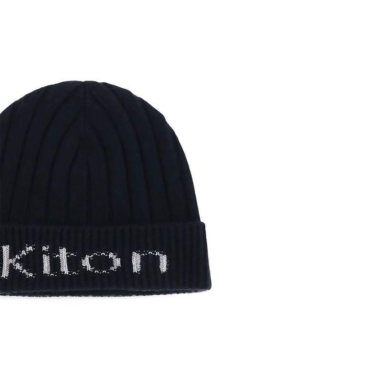 KITON teget muška kapa od kašmira