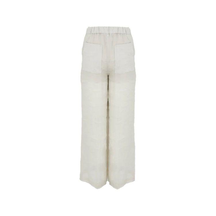 LORENA ANTONIAZZI bež široke ženske pantalone