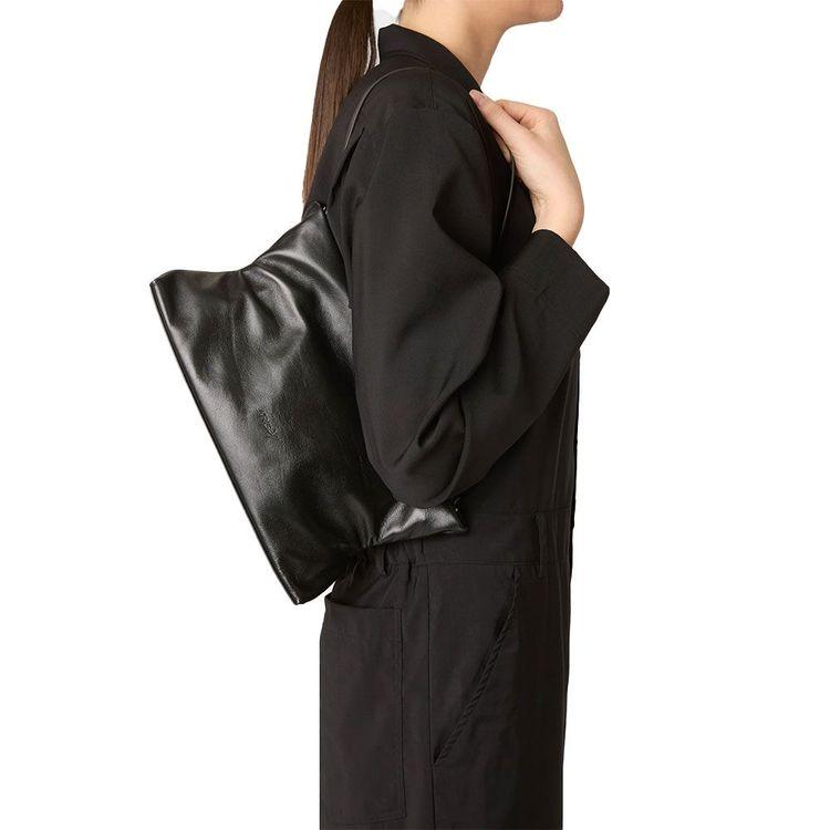 MARSELL Dipi manja crna ženska tašna od prevrnute kože