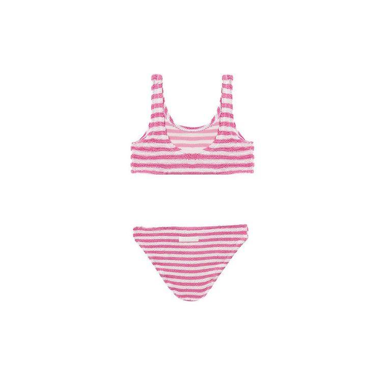 MC2 SAINT BARTH Baker crinkle roze prugasti dječiji kupaći