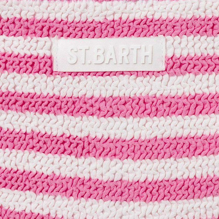 MC2 SAINT BARTH Baker crinkle roze prugasti dječiji kupaći