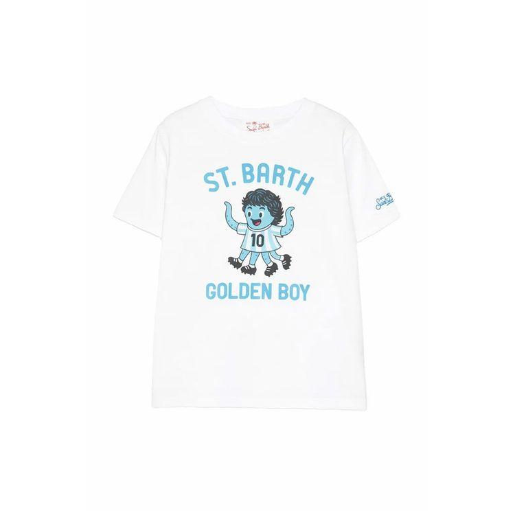 MC2 SAINT BARTH bijela dječija majica "Golden boy"