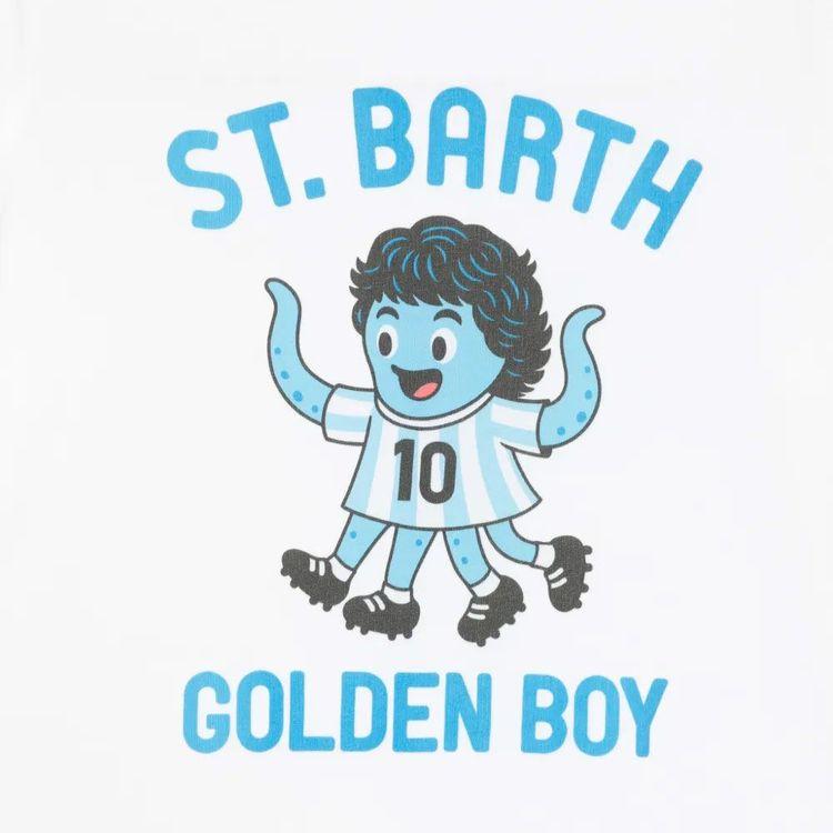 MC2 SAINT BARTH bijela dječija majica "Golden boy"