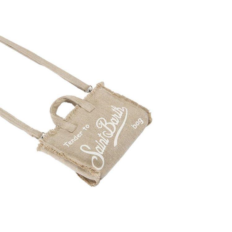 MC2 SAINT BARTH Phone Bag bež lanena tašna