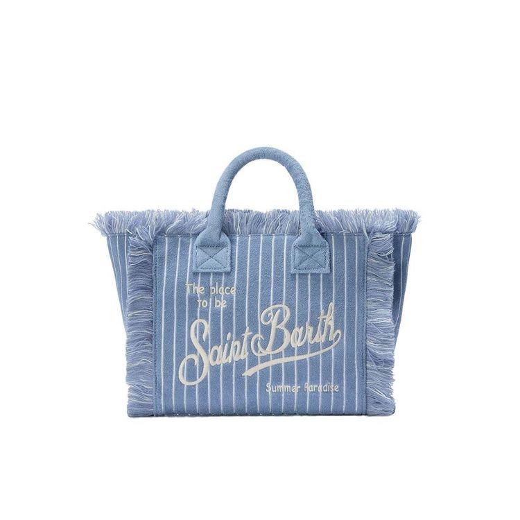 MC2 SAINT BART Vanity plava prugasta torba