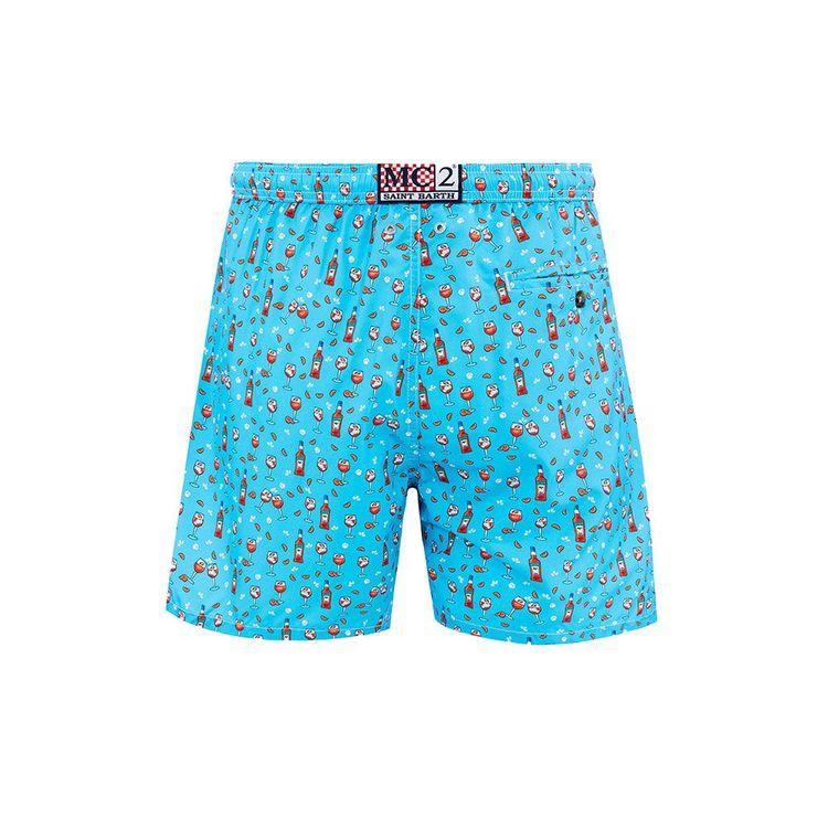 MC2 SAINT BARTH Lightweight muški šorts sa "Aperol Spritz" printom