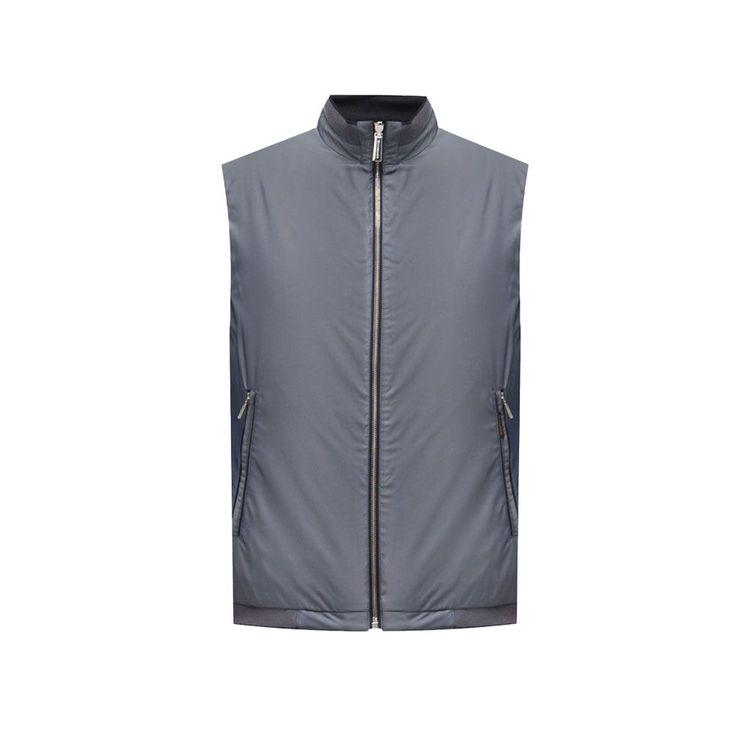 MOORER FIORESI-WK denim-teget muški prsluk sa dva lica