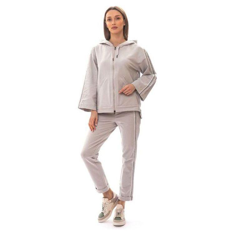 PANICALE sivi ženski duks sa kapuljačom