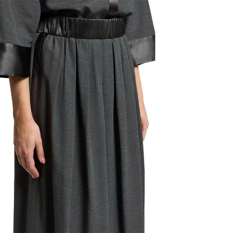 PESERICO tamno siva duga suknja od polusjajne organze