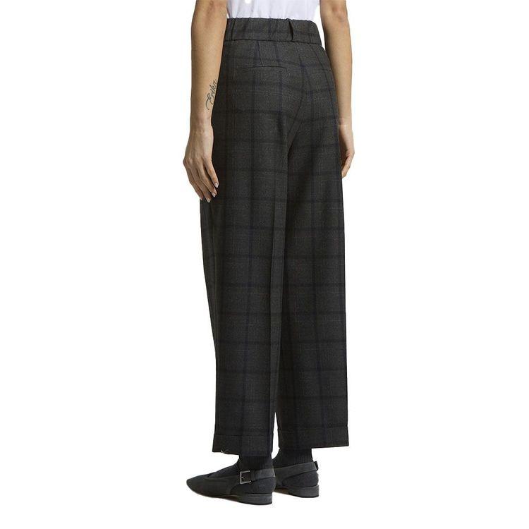 PESERICO tamno sive ženske karo pantalone