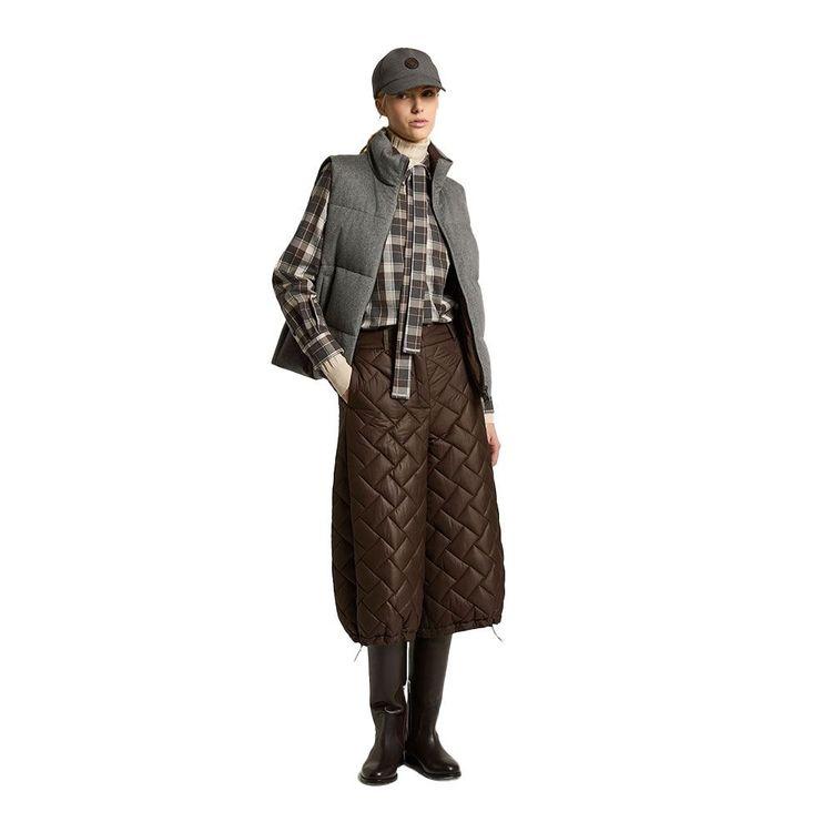 PESERICO braon ženske štepane pantalone