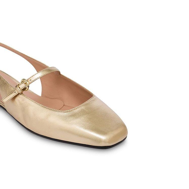 POLLINI zlatne ženske baletanke 