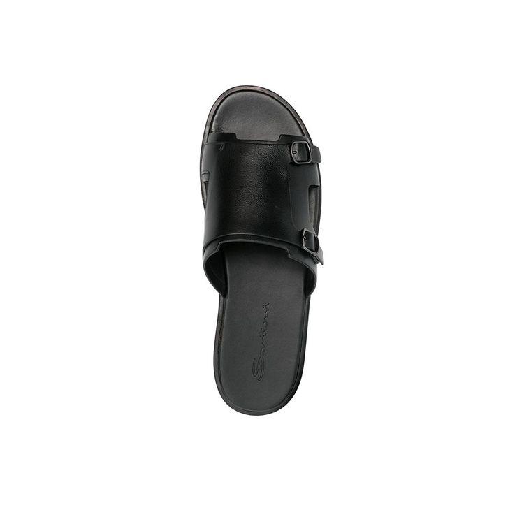 SANTONI Pacifico crne muške papuče