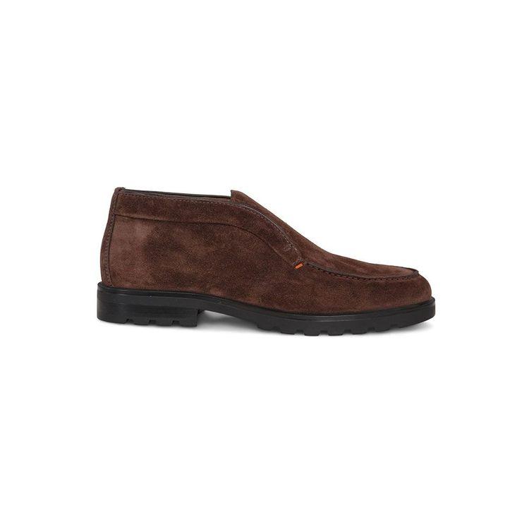 SANTONI tamno braon muške cipele od velura