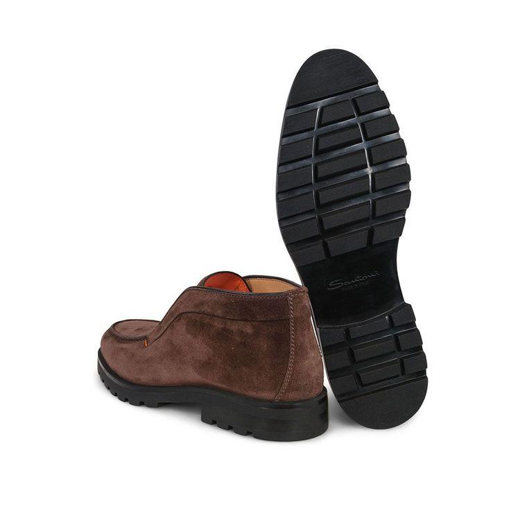 SANTONI tamno braon muške cipele od velura