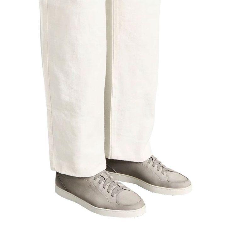 SANTONI braon muške patike od nabuk kože