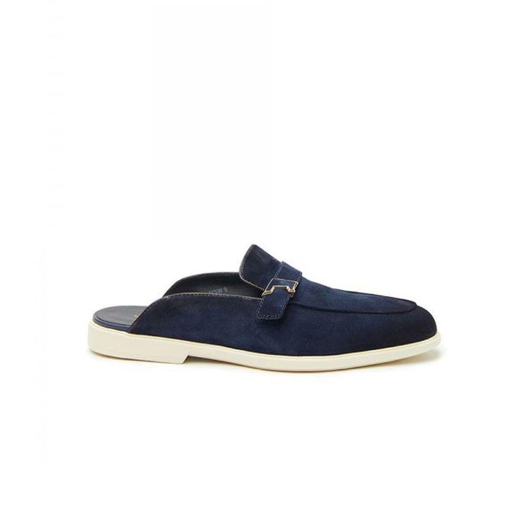 SANTONI Rafael teget muške papuče sa kaišem na risu