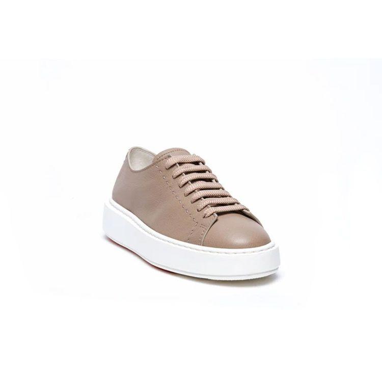 SANTONI tamno bež ženske patike sa štep detaljima