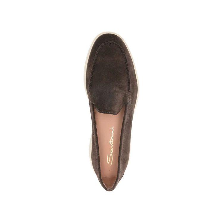 SANTONI braon ženske cipele od prevrnute kože