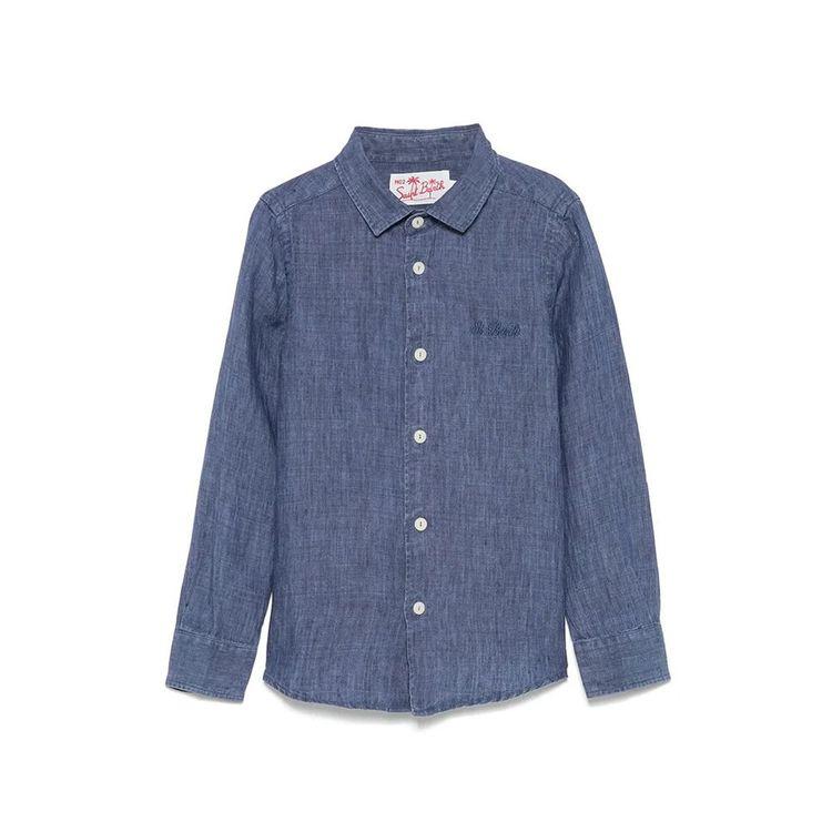 MC2 SAINT BARTH denim lanena dječija košulja