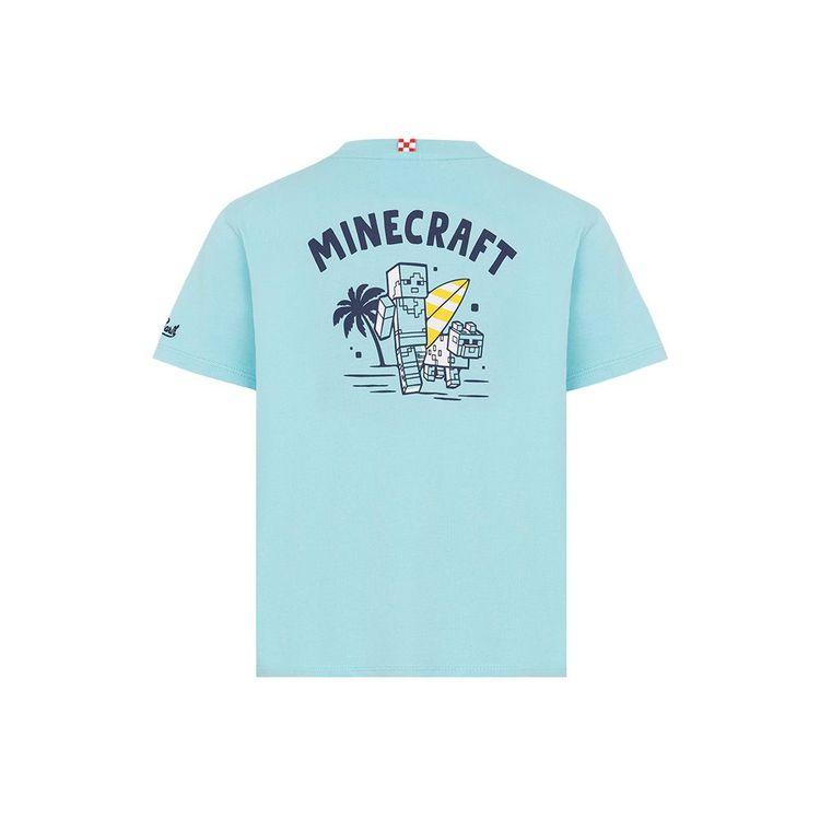 MC2 SAINT BARTH plava dječija majica sa "minecraft" natpisom