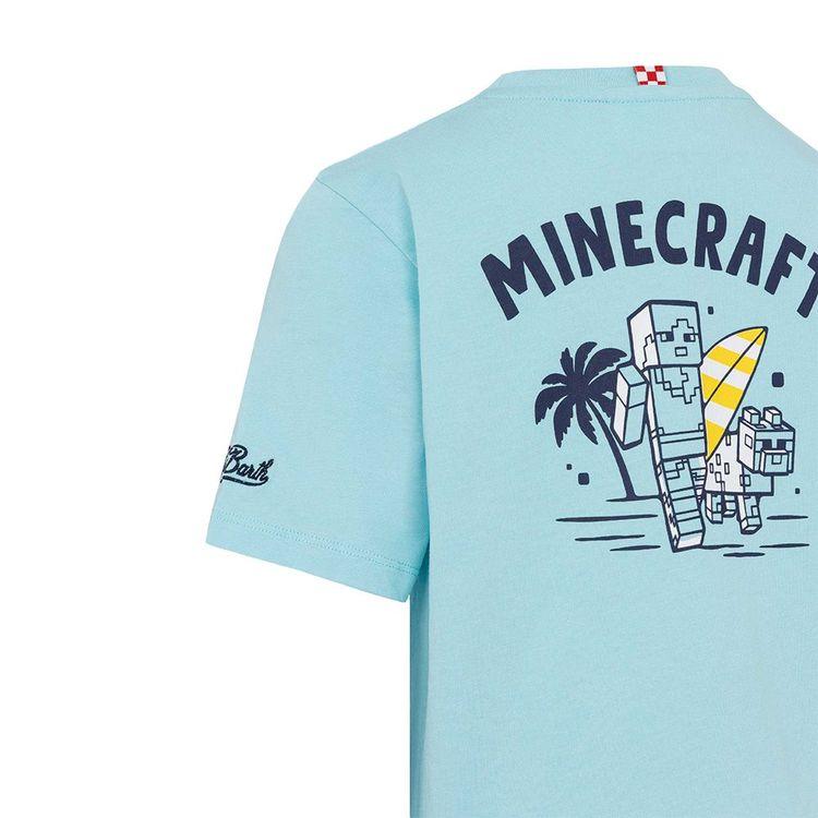 MC2 SAINT BARTH plava dječija majica sa "minecraft" natpisom