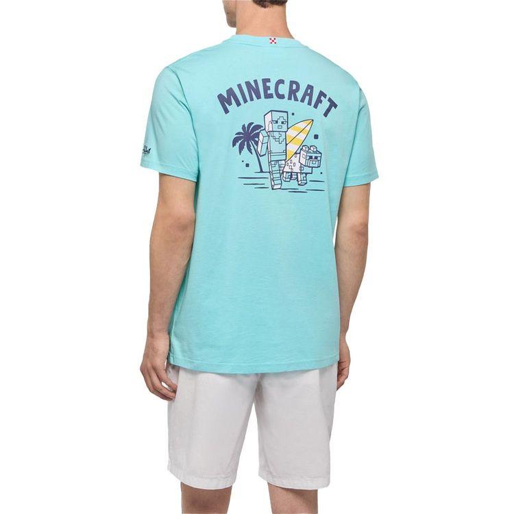 MC2 SAINT BARTH plava dječija majica sa "minecraft" natpisom