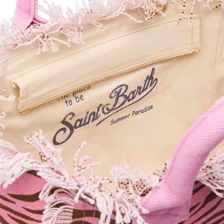 MC2 SAINT BARTH Colette rozo-braon zebrasta ženska torba