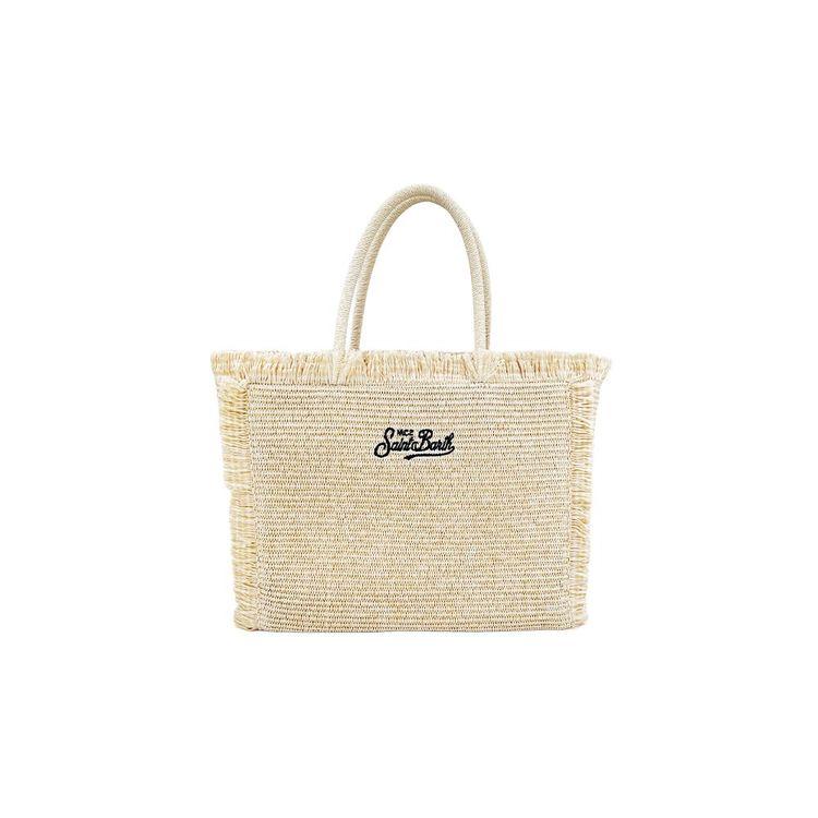 MC2 SAINT BARTH Vanity Raffia svijetlo bež ženska torba