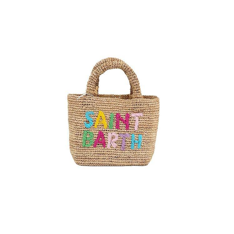 MC2 SAINT BARTH Raffia Mini bež ženska torba - multikolor logo