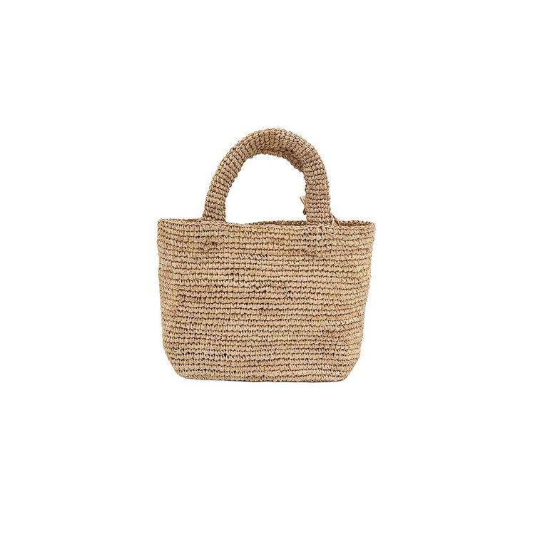 MC2 SAINT BARTH Raffia Mini bež ženska torba - multikolor logo