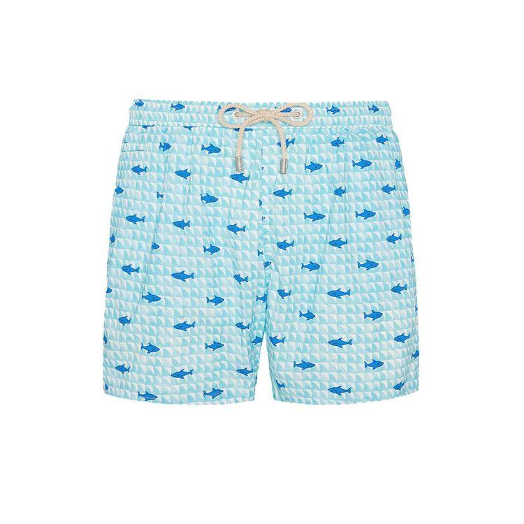 MC2 SAINT BARTH Comfort Light muški šorts sa printom ajkule