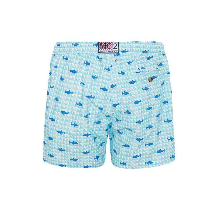 MC2 SAINT BARTH Comfort Light muški šorts sa printom ajkule