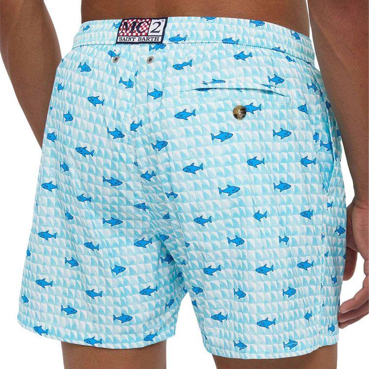 MC2 SAINT BARTH Comfort Light muški šorts sa printom ajkule