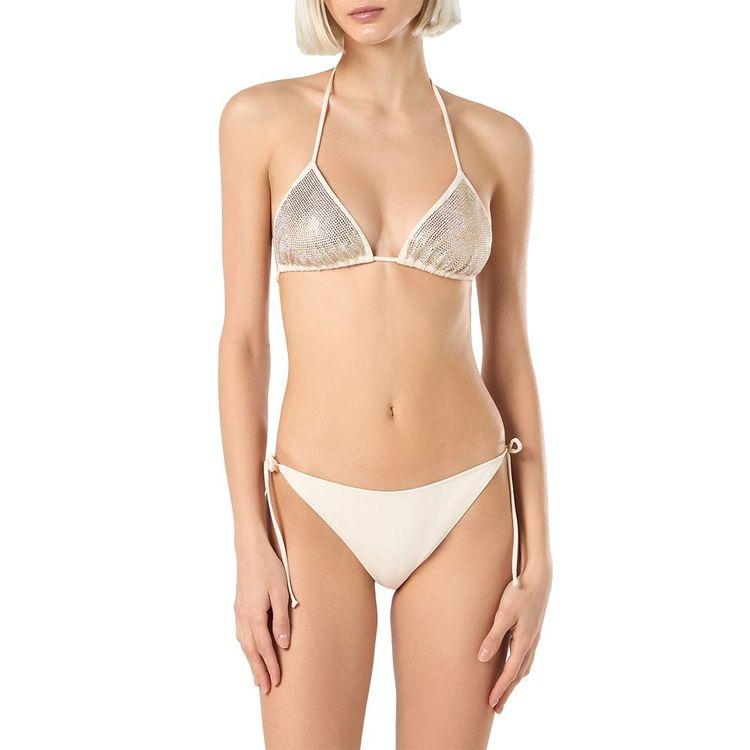 MC2 SAINT BARTH bež trouglasti bikini sa cirkonima