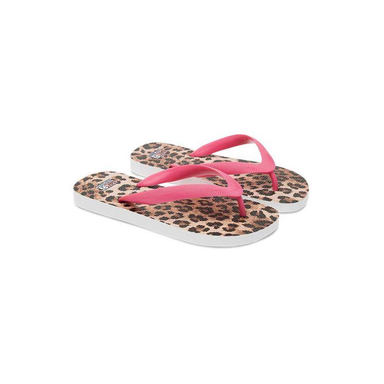 MC2 SAINT BARTH bijele ženske japanke sa leopard printom