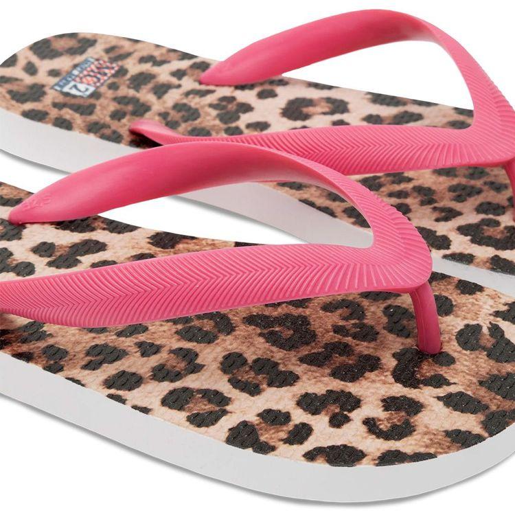 MC2 SAINT BARTH bijele ženske japanke sa leopard printom