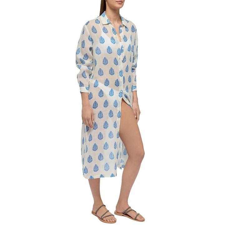 MC2 SAINT BARTH Adeline mliječno bijela ženska tunika sa sa paisley printom