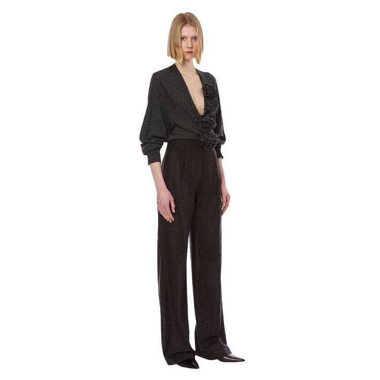 ALBERTA FERRETTI tamno sive ženske pantalone
