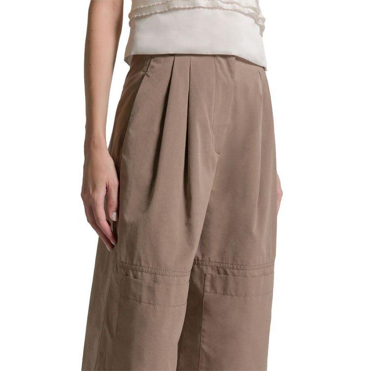 ALBERTA FERRETTI svijetlo braon ženske pantalone od pamuka