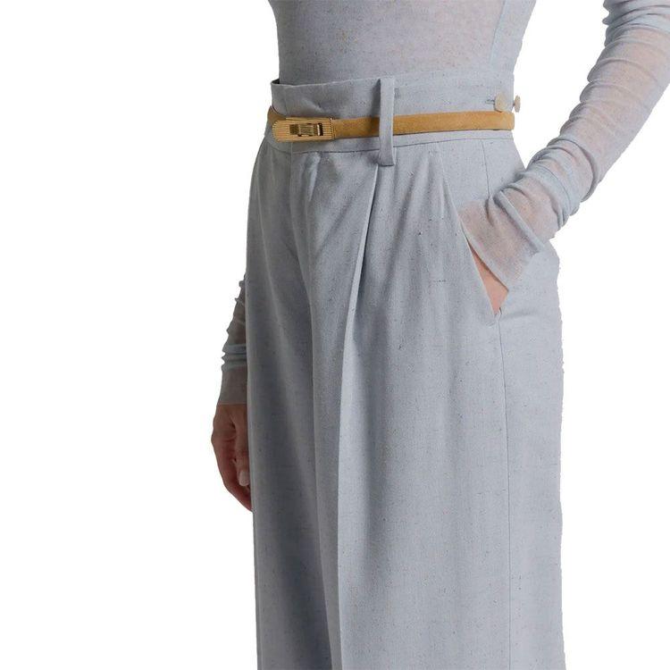 ALBERTA FERRETTI plave ženske tvid pantalone