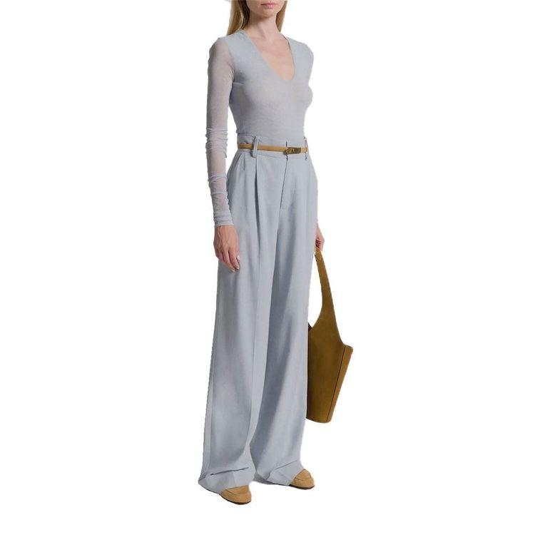 ALBERTA FERRETTI plava majica od tila