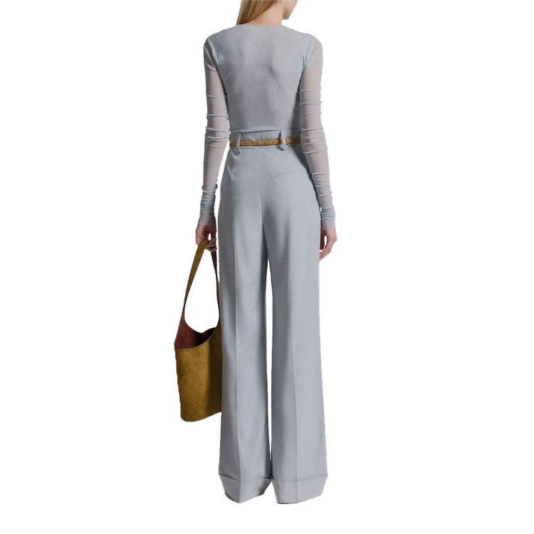 ALBERTA FERRETTI plava majica od tila