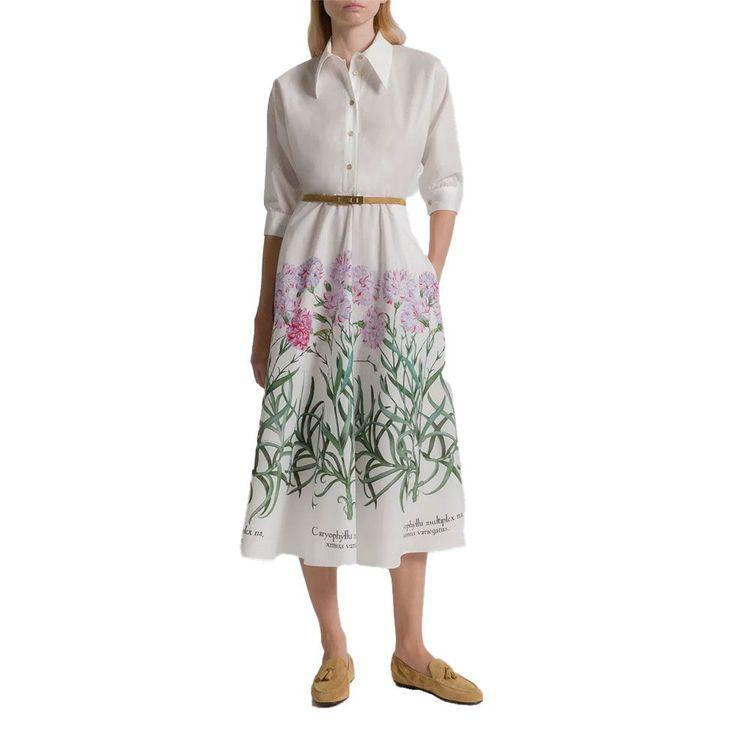ALBERTA FERRETTI bijela haljina sa cvjetnim printom